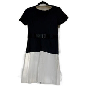 Theory Navy & White Color Block Dress NWOT Size 6